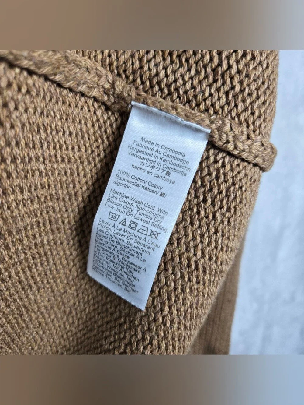 J Crew 1988 Rollneck Sweater Mens XL Dark Khaki Tan Cotton Solid NWT Minimalist